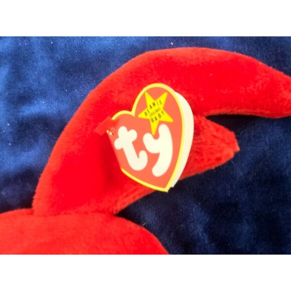 Ty Retired Beanie Baby Pinchers Style 4026 Tags 6-19-93 P.V.C Pellets 9 Inches - Picture 7 of 8